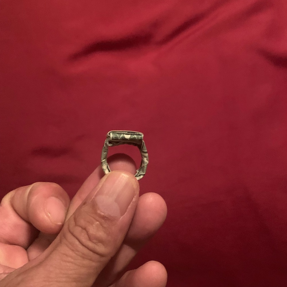 Origami.  dollar ring - Picture 2 of 2